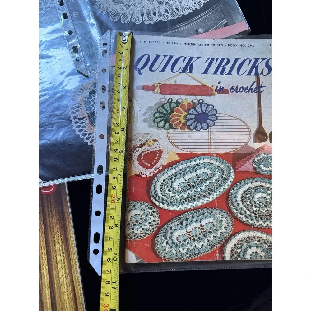 Vintage 50s Crochet Books Lot of 5 Ruffled Doilies Quick Tricks Lace Trends